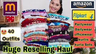 ❣️Huge Resale Haul♥️Meesho kurtikurta Sets Haul❣️START Rs199🤩Amazon kurti Haul♥️ Meesho Sale haul [upl. by Oicnedurp]