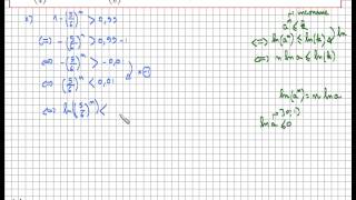 Fonction logarithme népérien  résoudre inéquation du type 34n ≤ 001  Niveau Bac [upl. by Wilton]