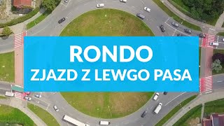 Rondo Zjazd z lewego pasa Skrzyżowania o ruchu okrężnym [upl. by Wehner]