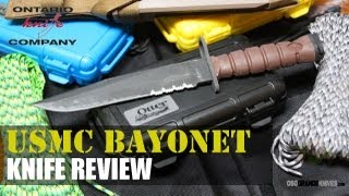 Ontario Knives USMC Multi Purpose Bayonet Review  OsoGrandeKnives [upl. by Jareb]