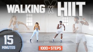 15 Minute WalkingStep Workout Low Impact HIITWarmUpFinisher [upl. by Burdelle]