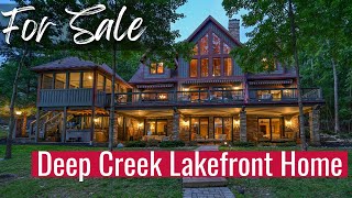 Stunning Lakefront Home for Sale at Deep Creek Lake Maryland [upl. by Avalsorim]