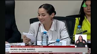 Sigrid Bazán  Intervención en la Comisión de Fiscalización Preguntas a Fiscal de la Nación [upl. by Akimaj]