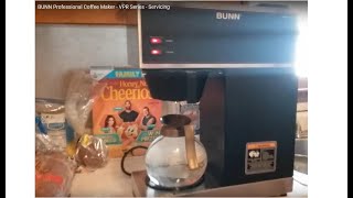 BUNN Professional Coffee Maker  VPR Series  Servicing [upl. by Glasgo326]