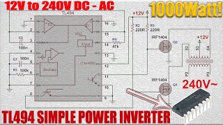 TL494 Inverter 12v to 240v DC to AC [upl. by Yellah751]