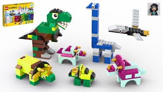 7 DINOSAURS Lego classic 11033 ideas How to build [upl. by Nittirb]