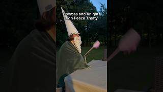 Gnomes vs Knights Signing a Peace Treaty funny trending gnomes gnome knight war [upl. by Hadik243]