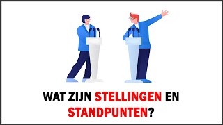 Uitleg stellingen en standpunten voorbeelden  Wat is een stelling  Wat is een standpunt [upl. by Tomkiel778]