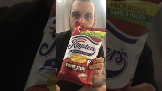 Who loves a roysters TBone steak flavour 🥩 🥩 roysters crisps tbonesteak tastetest review [upl. by Leandre167]