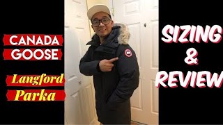 Canada goose LANGFORD PARKA SIZING AND REVIEW [upl. by Adlih]