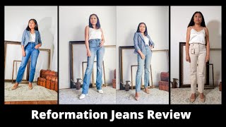 Reformation Jeans Review  Reformation Liza vs Reformation Peyton vs Reformation Cynthia [upl. by Elehcor]