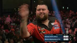 Michael Smith vs Darius Labanauskas 2023 Nordic Darts Masters first round [upl. by Codding]