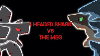 5 headed shark vs the Megalodon 5 headed shark attack vs the meg sticknodes animation [upl. by Tierney]