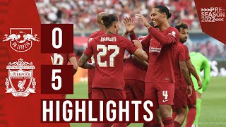 Highlights RB Leipzig 05 Liverpool  Nunez scores four in friendly [upl. by Jay]