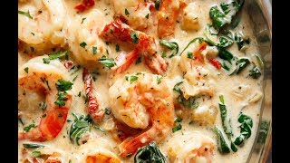 Creamy Garlic Butter Tuscan Shrimp [upl. by Meadow]