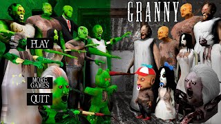 All Bosses vs Zombie Bosses Granny Animation Full Gameplay [upl. by Nottap663]