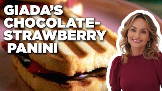 Giada De Laurentiis ChocolateStrawberry Panini  Everyday Italian  Food Network [upl. by Sherourd]