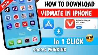 How To Download Vidmate in iPhone 😱 Vidmate Download in iPhone  Vidmate Install in iPhone amp iOS [upl. by Nwahsek]