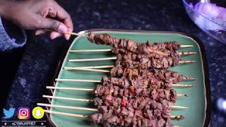 BEEF SUYA STICK MEAT KEBAB RECIPE [upl. by Elbon822]