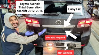 how to change Registration Lamp on Toyota Avensis 2015 numberplate [upl. by Cornia]