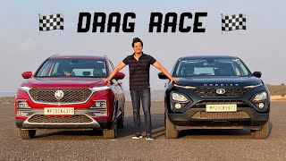 Drag Race  Harrier Dark Edition VS MG Hector  Very Shocking Results 😱 [upl. by Noxid]