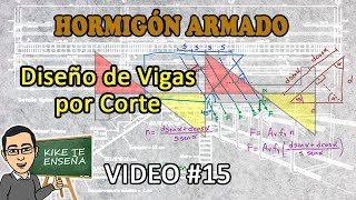 CURSO HORMIGON ARMADO  DISEÑO DE VIGAS POR CORTANTE  VIDEO 15 [upl. by Yurik]