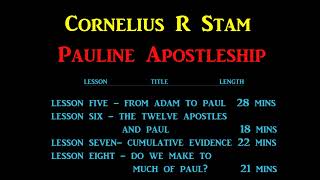 CR Stam Pauline Apostleship Lessons 5  8 [upl. by Llemor]