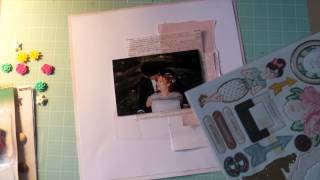 Scrapbooking Process Video  12x12quot Layout 1  Open Book [upl. by Charters]