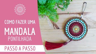 APRENDA A FAZER UMA MANDALA EM PONTILHISMO  PASSO A PASSO [upl. by Dirgni]