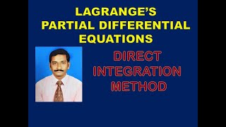 16 LAGRANGES PARTIAL DIFFERENTIAL EQUATION [upl. by Madelyn]