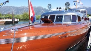 South Tahoe Antique Wooden Boat Classic [upl. by Yanad]