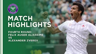 Felix Auger Aliassime vs Alexander Zverev  Fourth Round Highlights  Wimbledon 2021 [upl. by Yanaton290]