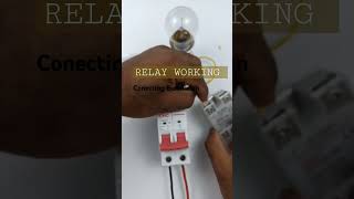 Relay control bulb lighting light electrical trendingshorts youtubeshorts vairalshorts [upl. by Anaoy596]