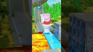 Shrek and Peppa Pig Ride On The Container Under The Rotating Hulk Foot  Spikes [upl. by Shepp]