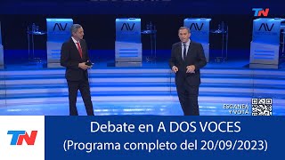 Debate vicepresidencial en A DOS VOCES Programa completo del 20092023 [upl. by Stacia]