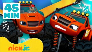 Blaze y Los Monster Machines  ¡45 MINUTOS de rescates y aventuras de Blaze  Nick Jr en Español [upl. by Narah]