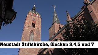 Neustadt Weinstraße Stiftskirche Teilgeläut Glocken 345 und 7 [upl. by Karly]