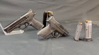 Smith amp Wesson MampP 40 vs MampP 40 shield [upl. by Frymire337]