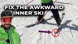 From Snowplough to Parallel Skiing  How to Fix the Awkward Inner Ski [upl. by Karee118]