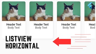HOW TO HORIZONTAL LISTVIEW IN FLUTTER [upl. by Quartas]