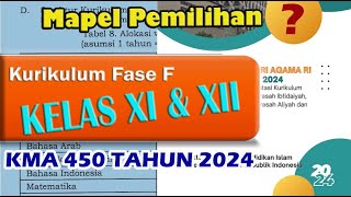 Menyusun Struktur Kurikulum Fase F Kelas XI dan XII KMA 450 Tahun 2024Fokus di Mapel Pemilihan [upl. by Zap584]