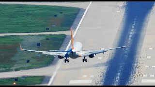 Awesome Circling Approach And Landing Spot  A320 A321 B737 [upl. by Naujal262]