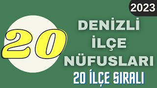 Denizli Nüfusu 2023  Denizli İlçe Nüfusları  Denizli Nüfusu Ne Kadar  Çivril Nüfusu [upl. by Rengia]