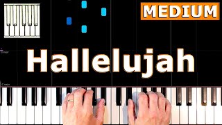 Hallelujah  Piano Tutorial MEDIUM  Leonard Cohen [upl. by Aneerahs]