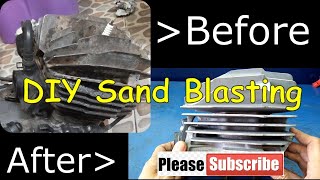 Homemade Sandblaster for Motorcycle Engine Parts [upl. by Symon78]