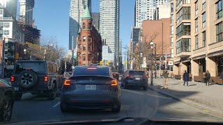 Driving Downtown Toronto from Dufferin Street Toronto to Overlay Boulevard EastYork ontario Canada [upl. by Ynaittirb]