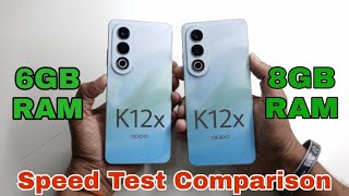 Oppo K12x 5G 6GB RAM vs 8GB RAM Speed Test Comparison [upl. by Daughtry]