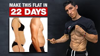 Get a “Flat Stomach” in 22 Days HOME WORKOUT [upl. by Airdnek318]