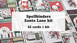 Spellbinders  Santa Lane Christmas kit  22 cards 1 kit [upl. by Lerad]