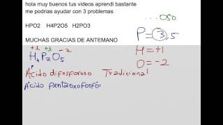 Ácido meta fosforoso ácido difosforoso ion fosfito diácido [upl. by Charters301]